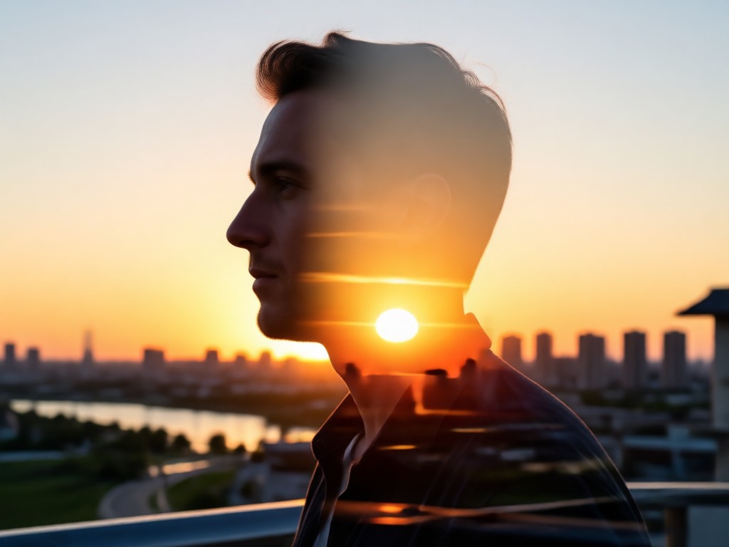 Isolasi potret AI untuk double exposure