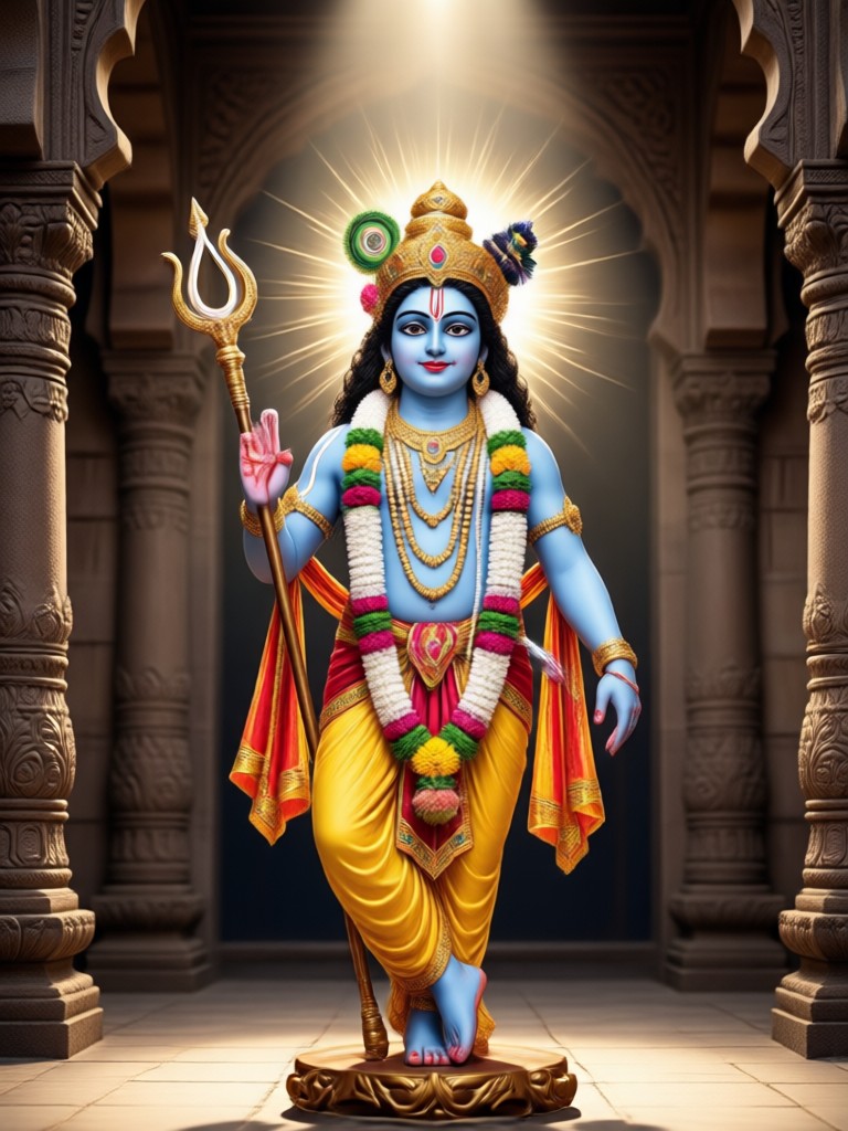 HeyO app showing Krishna photo transformation