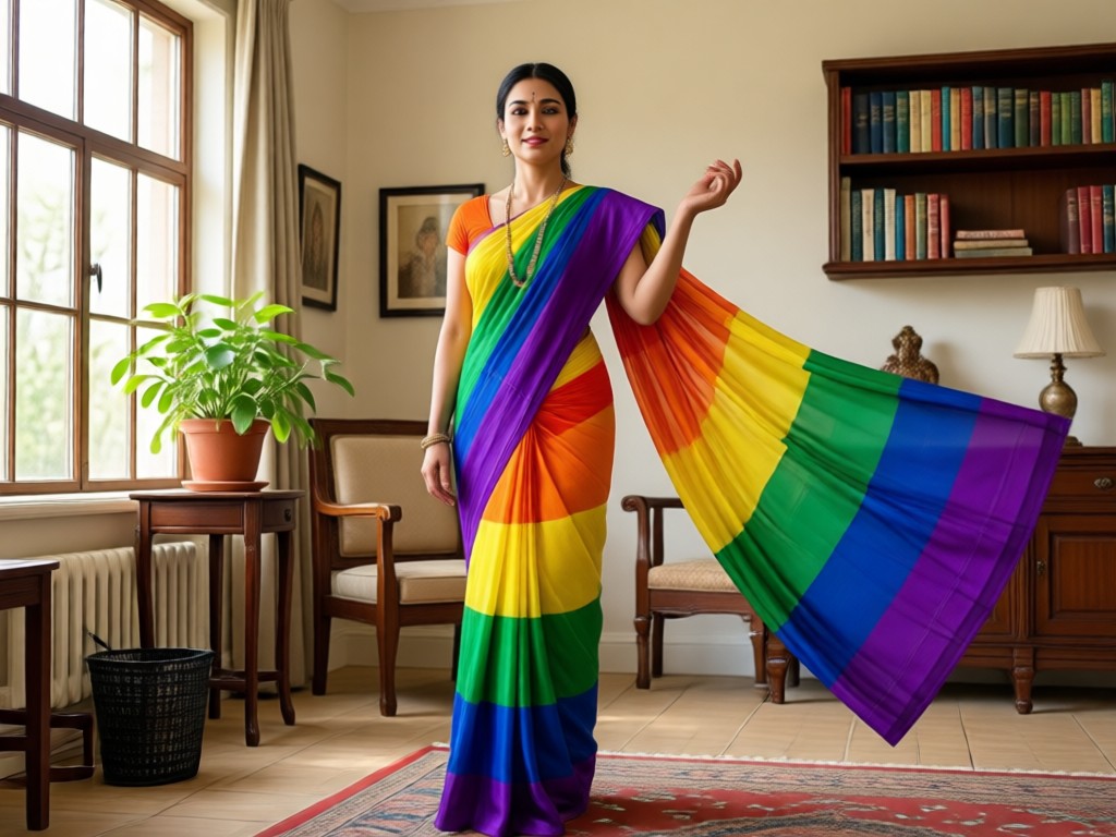 Authentic tricolor saree color mapping