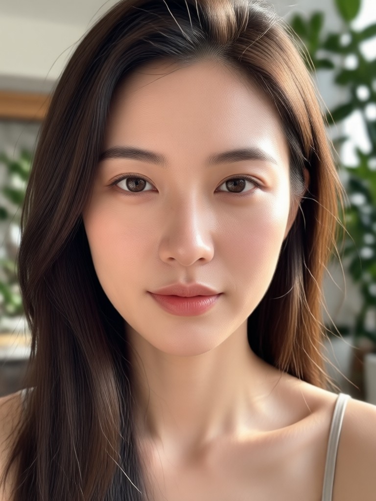 얼굴이 바뀐 사실적인 가족 초상화