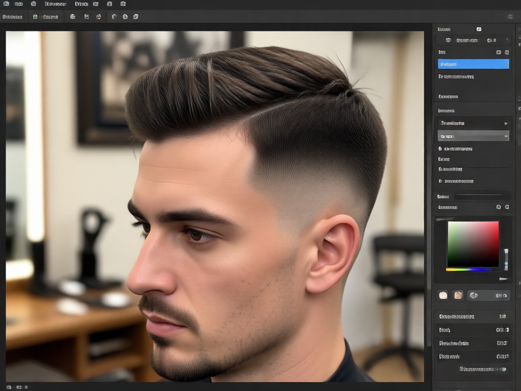 Instant visual preview of AI generated taper fade haircut