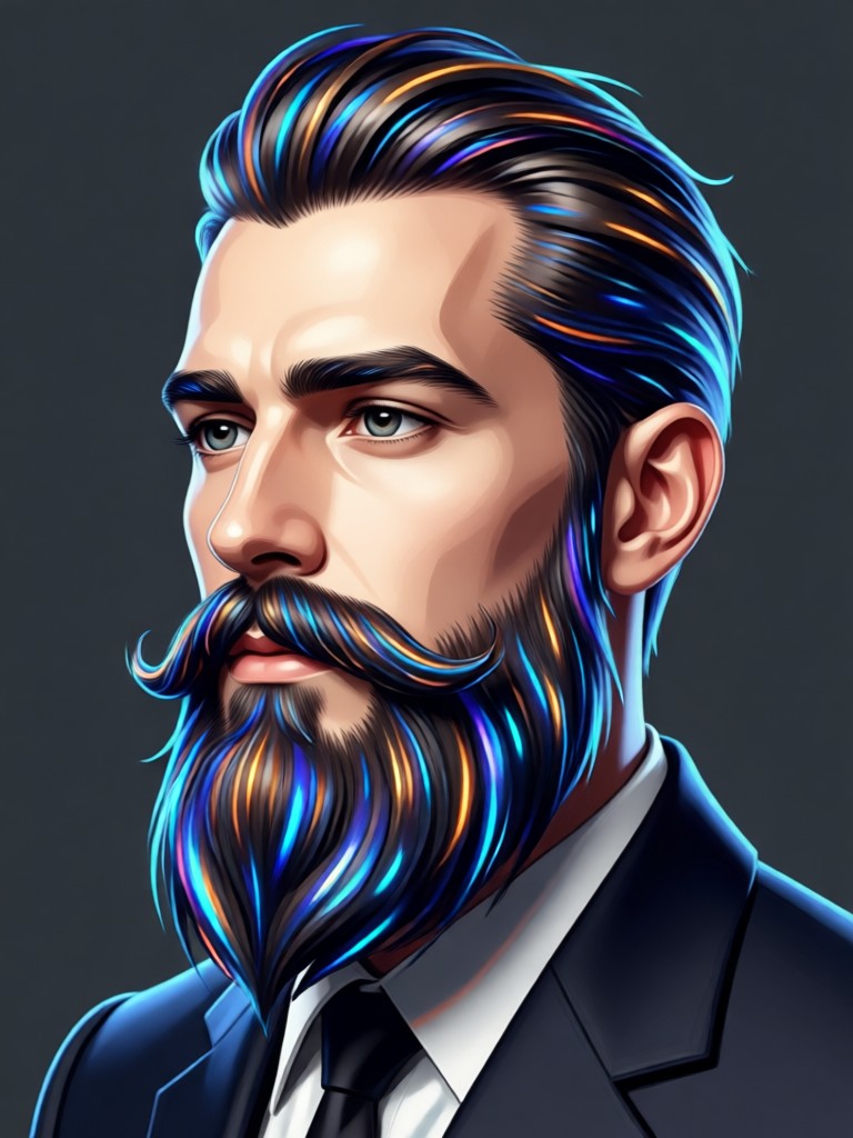 AI generated rugged lumberjack beard