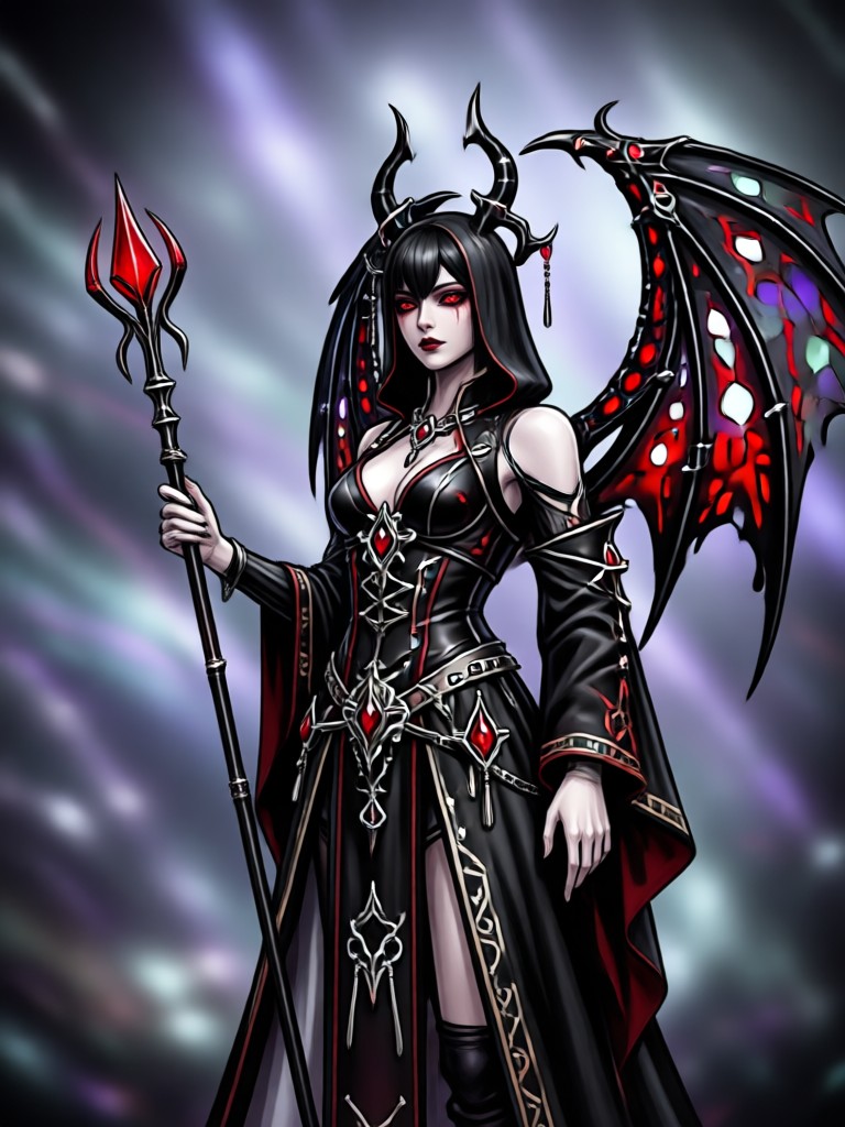 Gothic Lolita fashion style AI generation