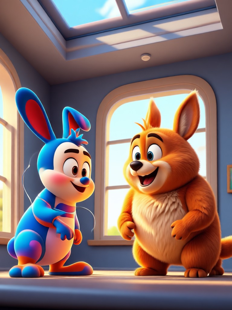 Мультяшный помощник-животное в стиле анимации Disney
