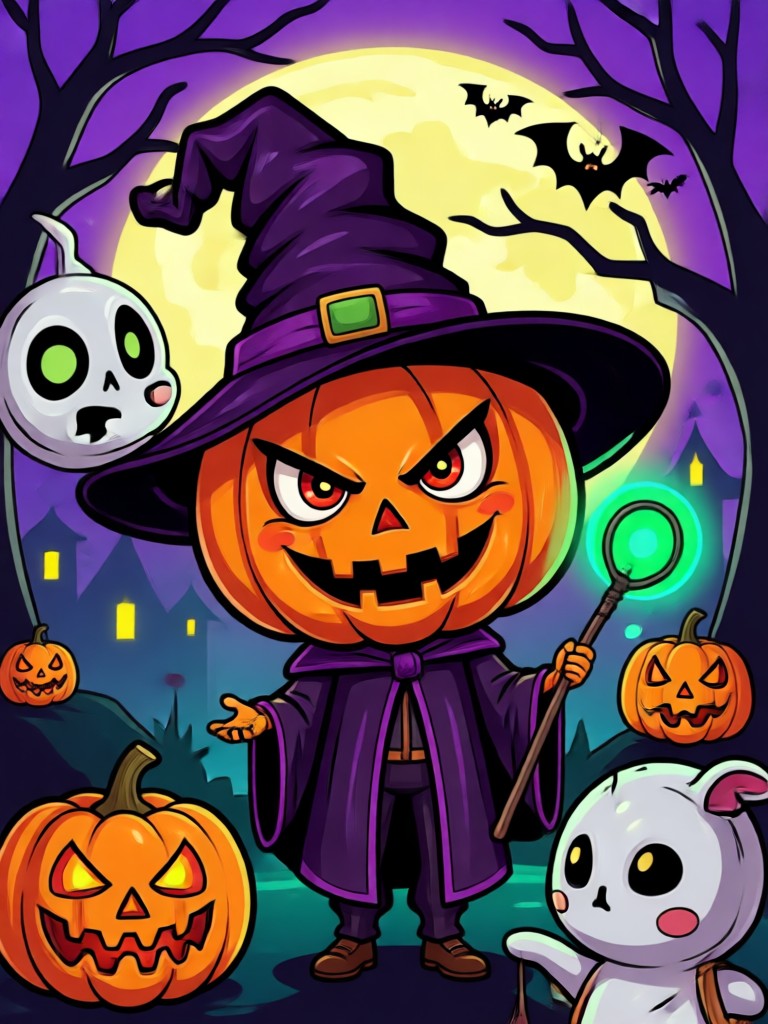 Mummy wrapped halloween character AI