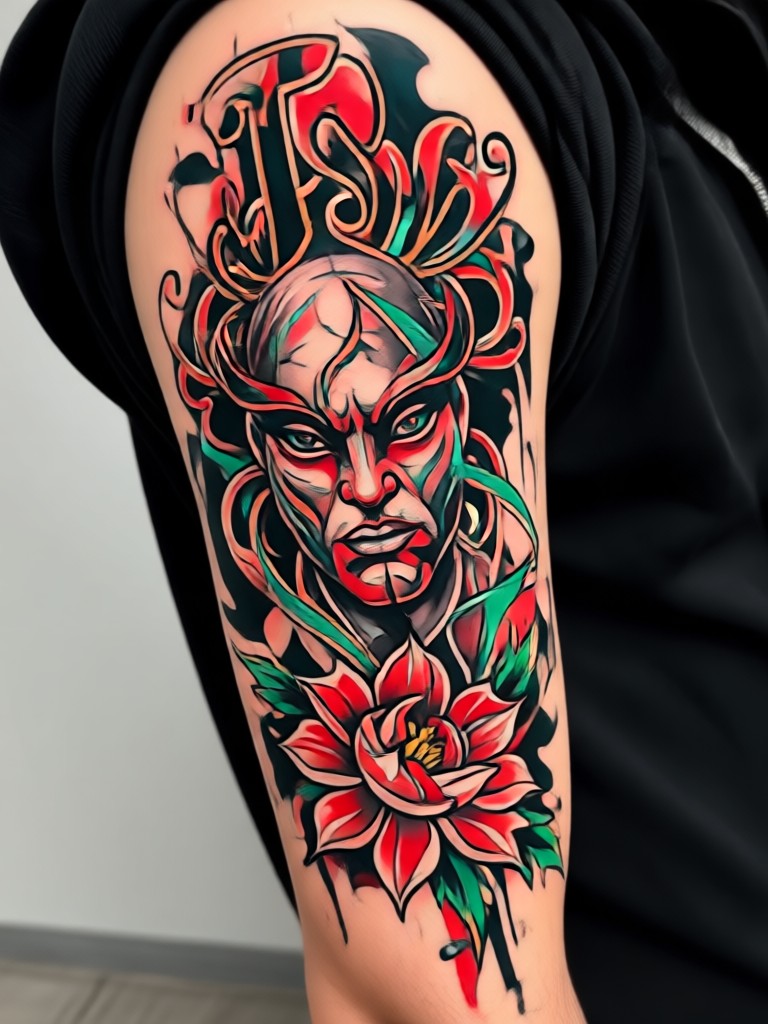 Japanese dragon tattoo sleeve design