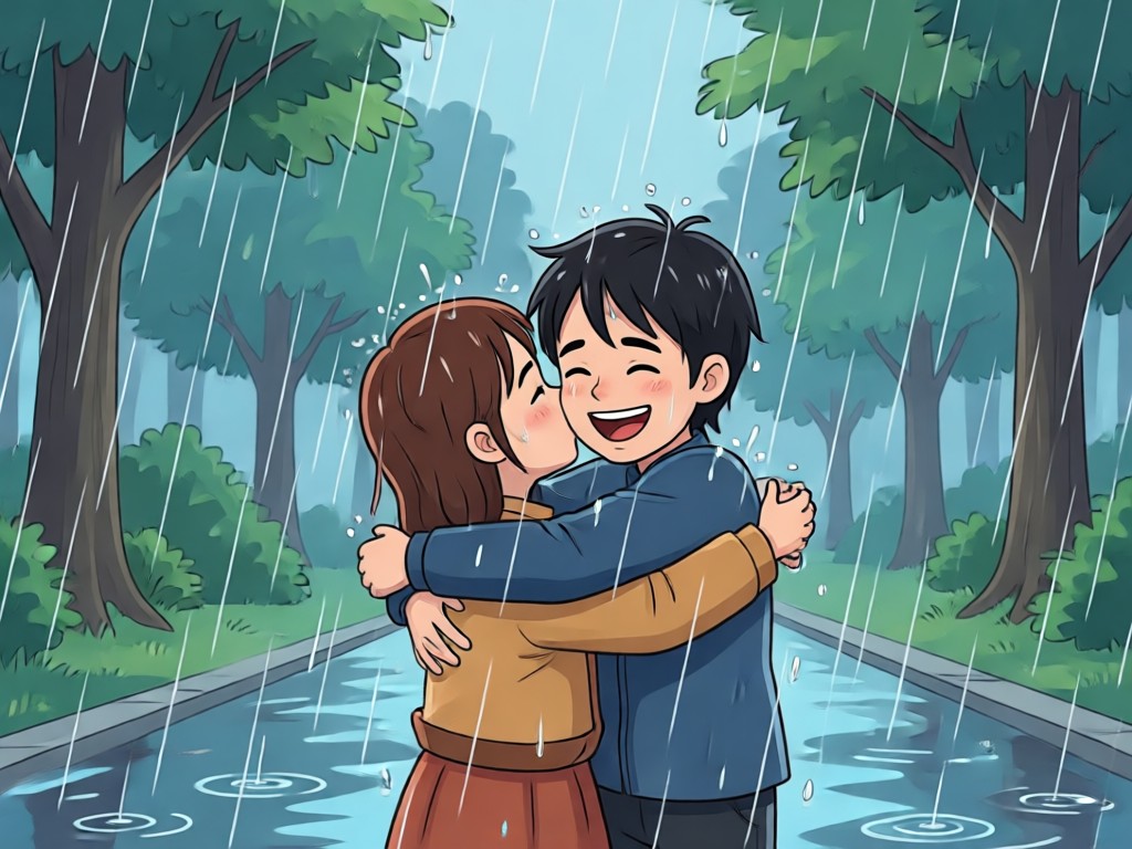 exportar gif de abrazo lluvioso para redes sociales