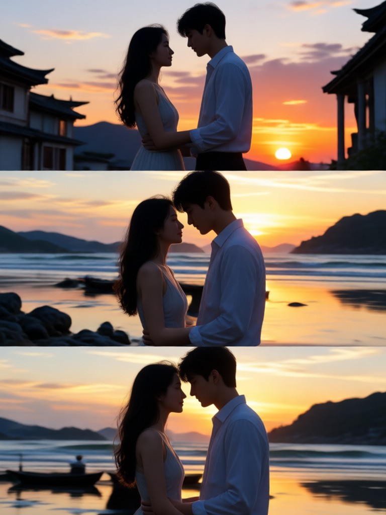 로맨틱 일몰 커플 러브스토리 영상