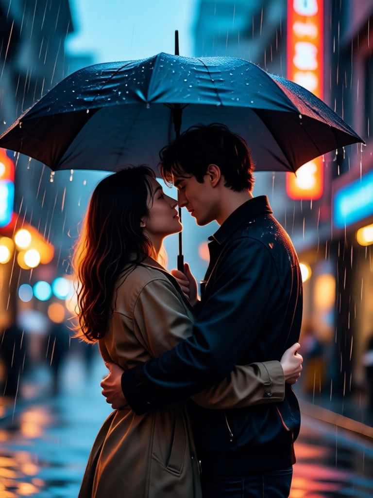 Romantic cuddle video generator result