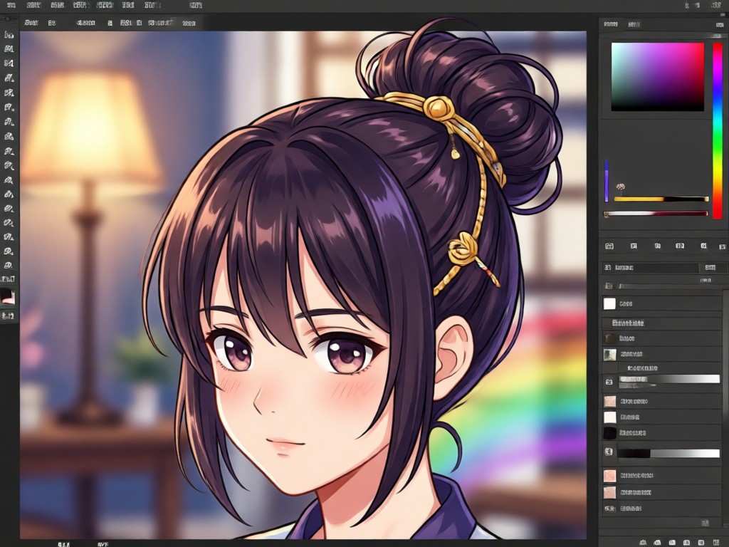 Integrasi rambut anime AI yang realistis
