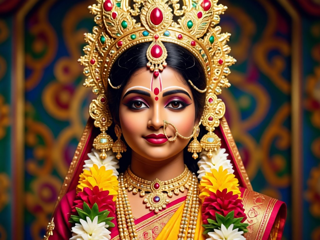 Transformação AI de saree tradicional autêntica