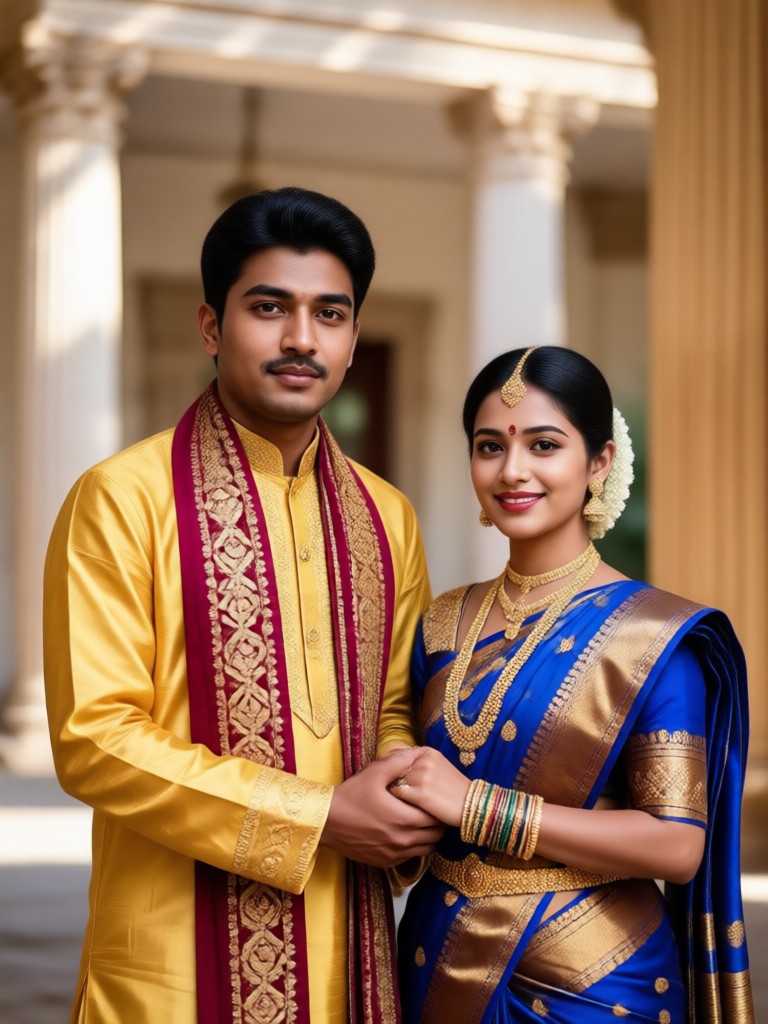 AI generated portrait with detailed polki necklace