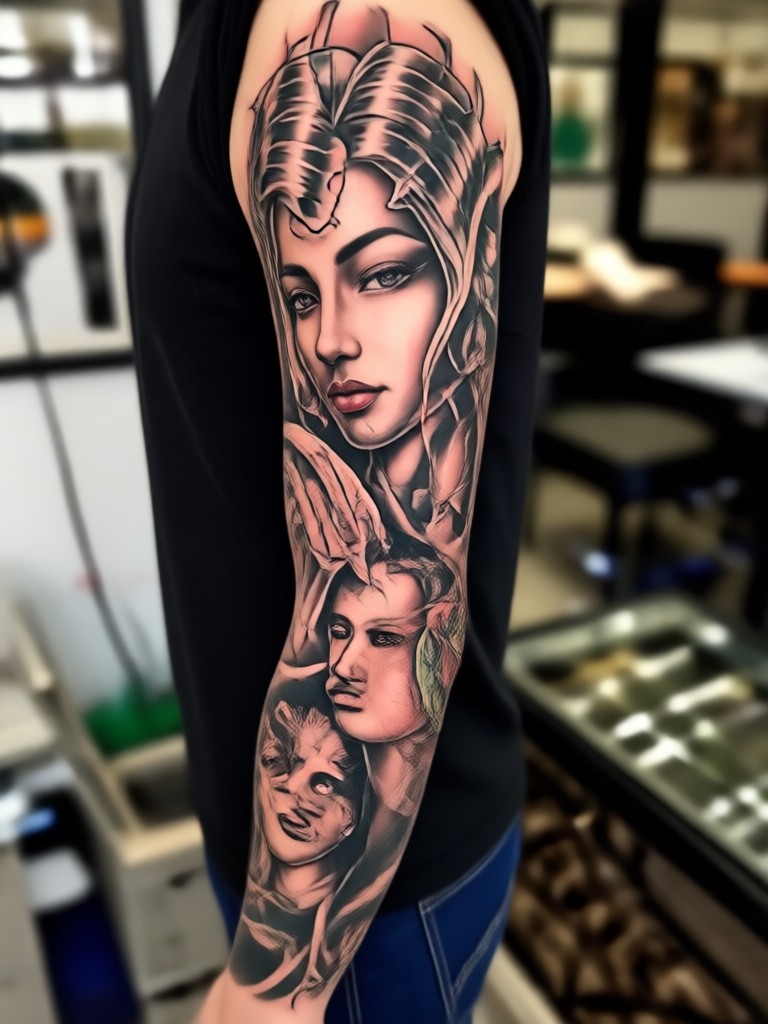 Celtic knotwork sleeve tattoo preview