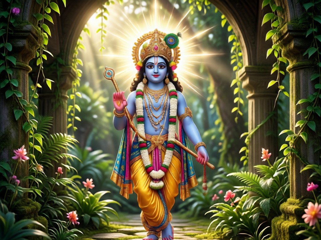 Potret Krishna HD untuk dibagikan