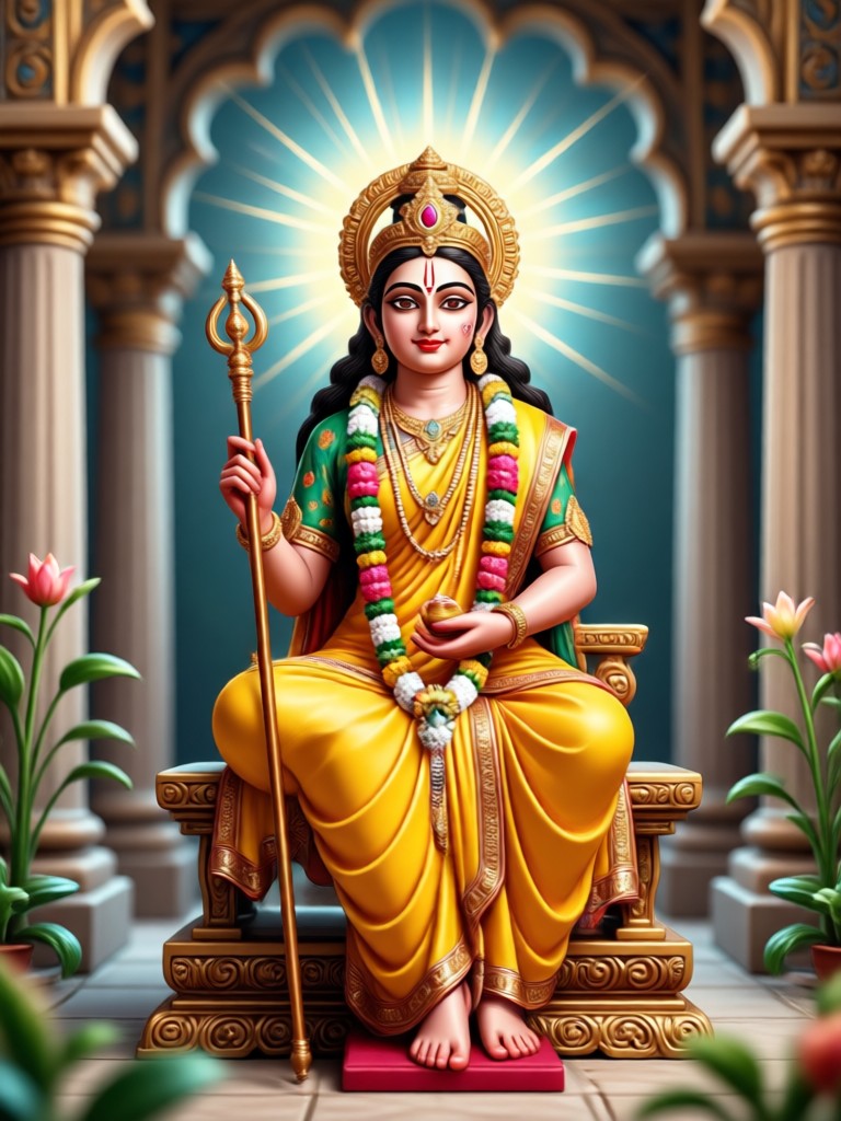 Arte IA estilo pintura clásica india
