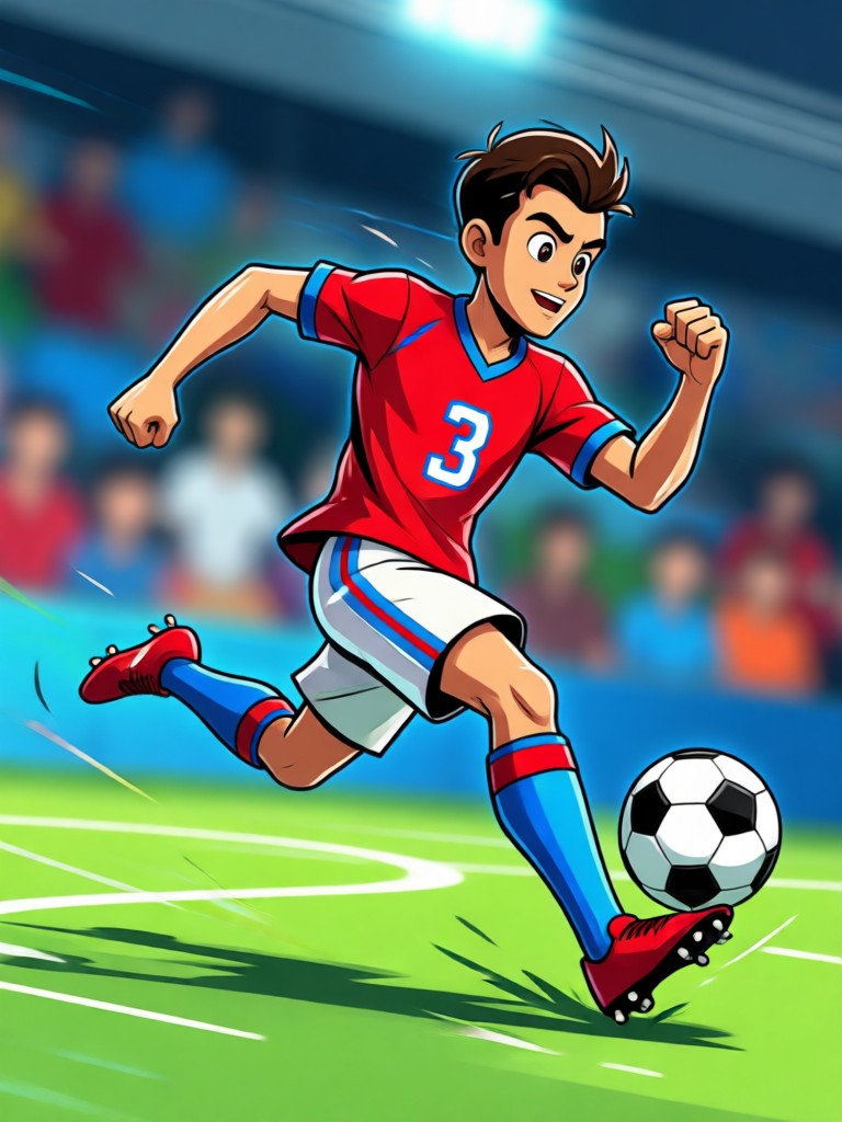 AI animated football player generator example