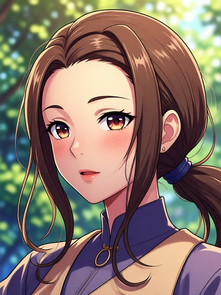 mysterious character with dark flowing anime locks