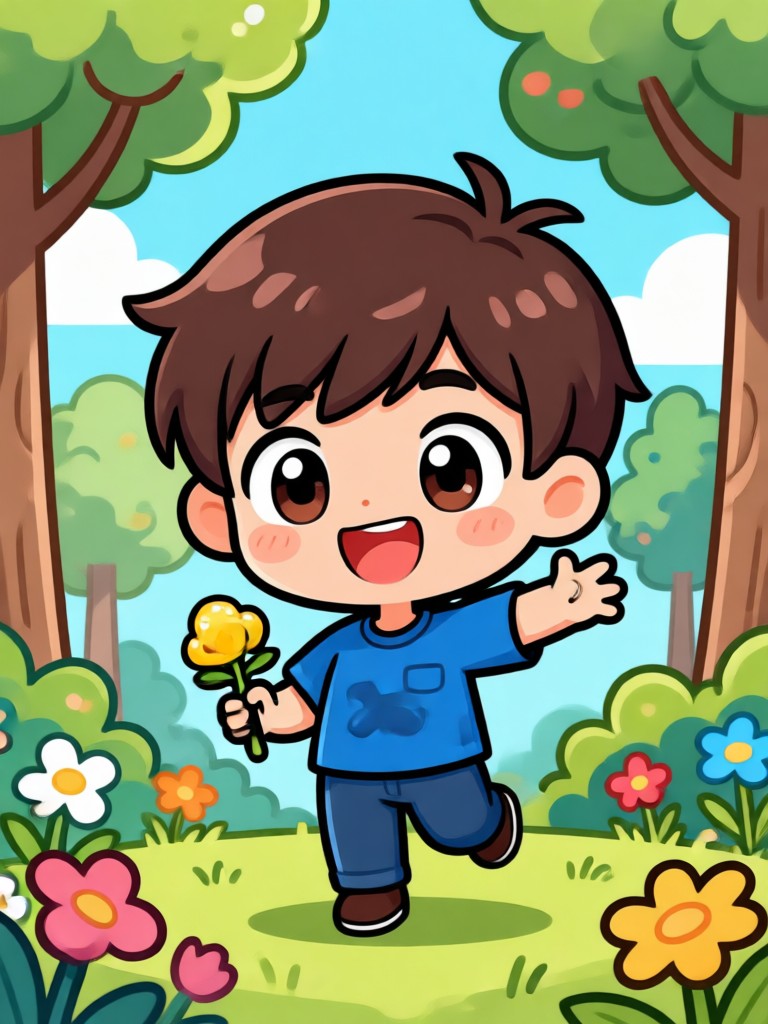 Chibi sports action video effect