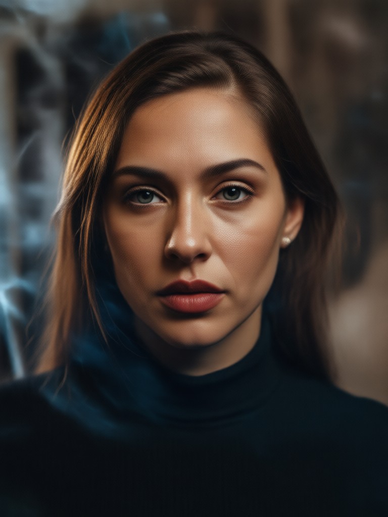Portrait with subtle, atmospheric haze
