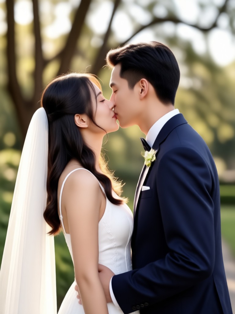 정장 차림 커플 로맨틱 AI 동영상
