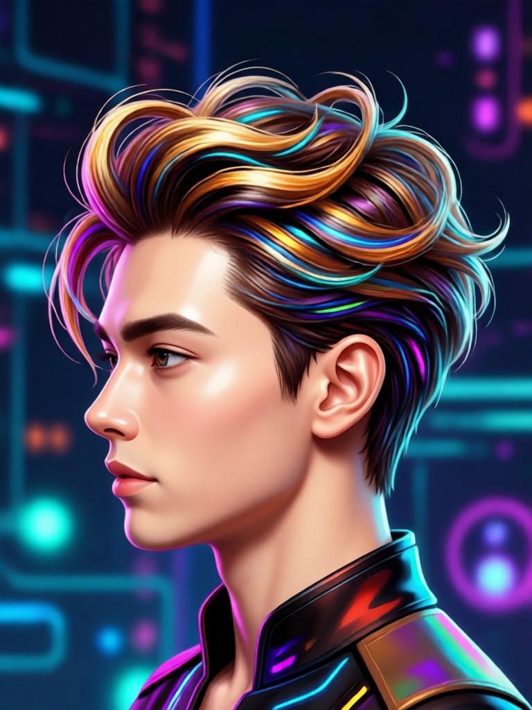 Messy bun and casual everyday AI hairstyle look