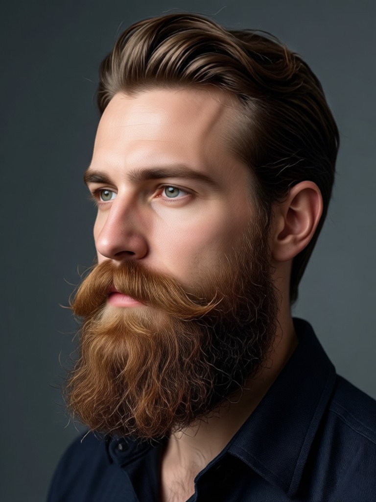Teléfono mostrando la interfaz de la app del Generador de Barba IA