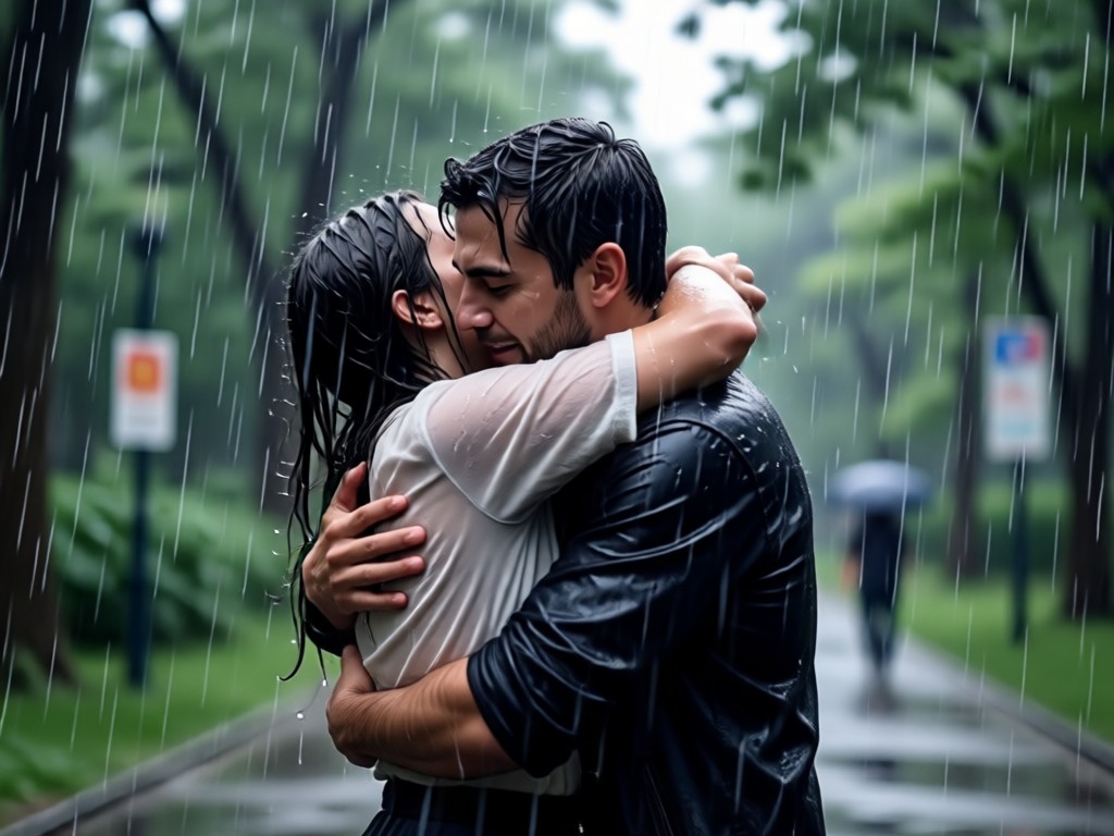 Realistic rain effects and atmospheric lighting