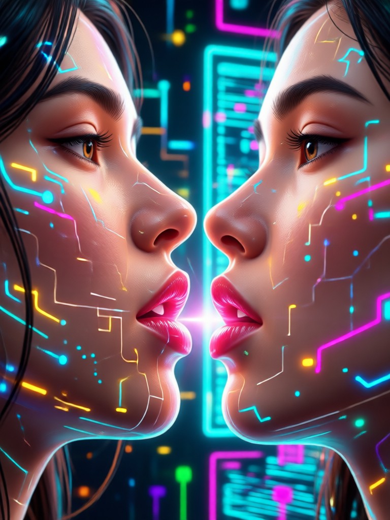 AI kiss video result showing a romantic moment