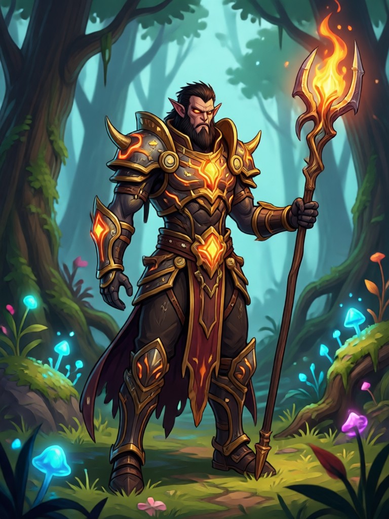 Arte fantástico de un Paladín Dragonborn con armadura brillante