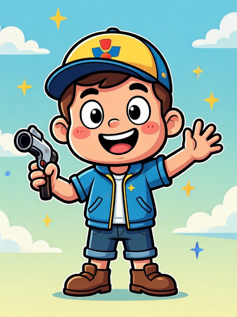 Chibi-Kawaii-Stil Cartoon