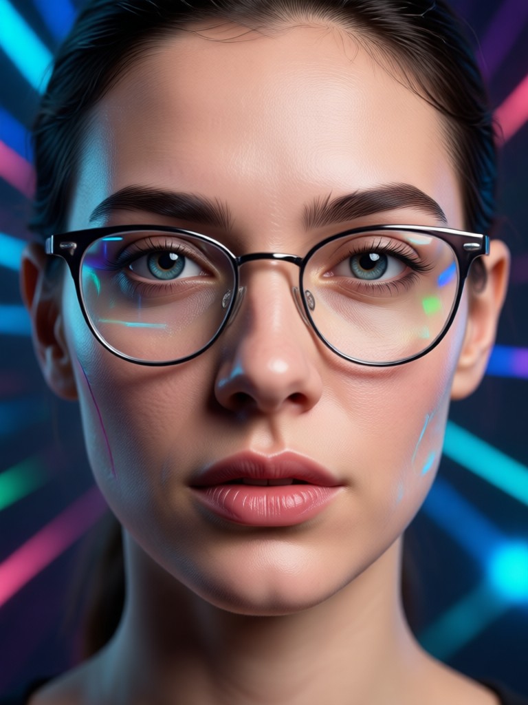 AI generated winking expression