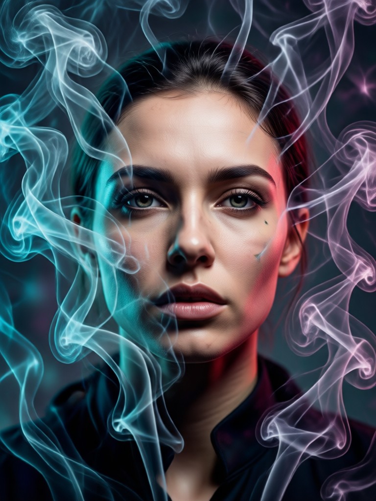 Romantic portrait with soft, glowing haze