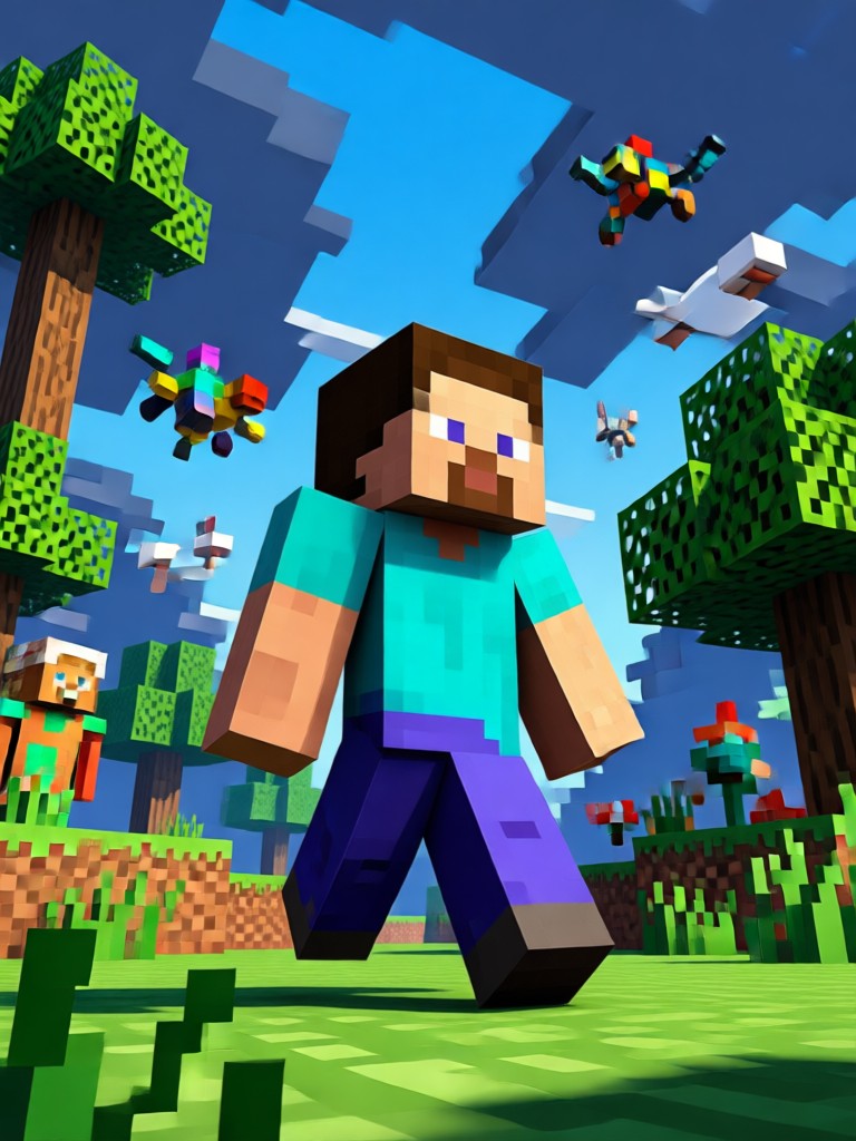 Cineastisches KI-Minecraft-Bau-Timelapse-Video