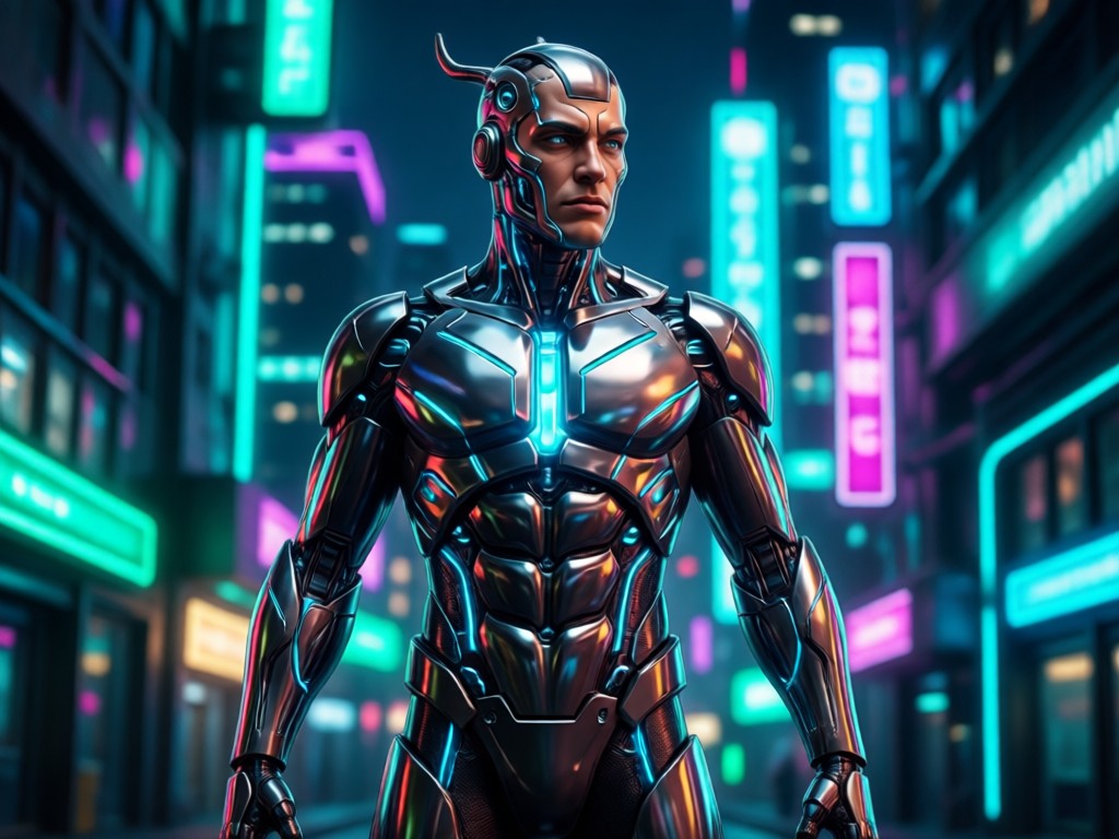 複数の動的な戦闘ポーズを取るAIアクションヒーロー