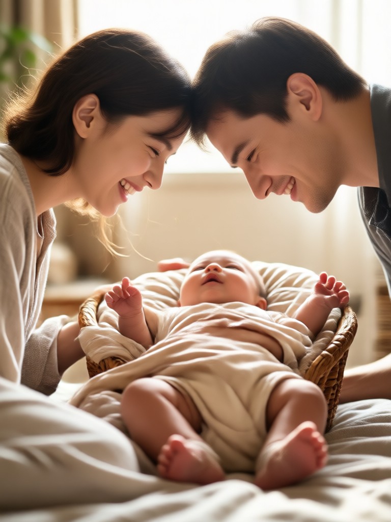 Smiling Baby AI Generated from Happy Couple