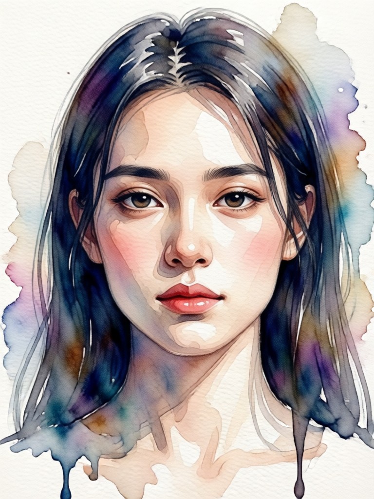 Abstract watercolor artistic interpretation