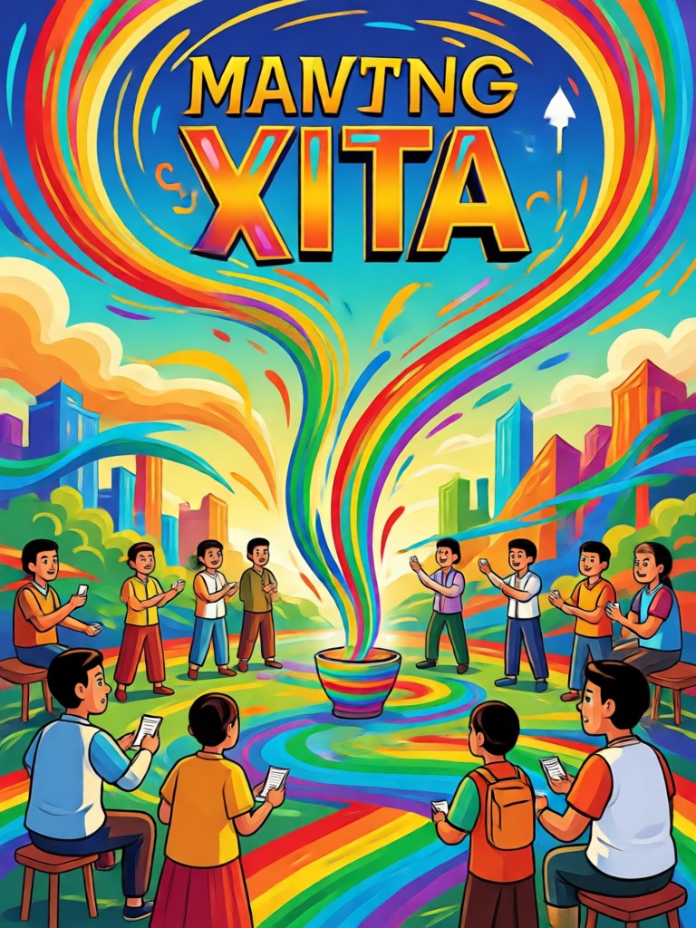 Vibrant AI poster with Filipino cultural symbols