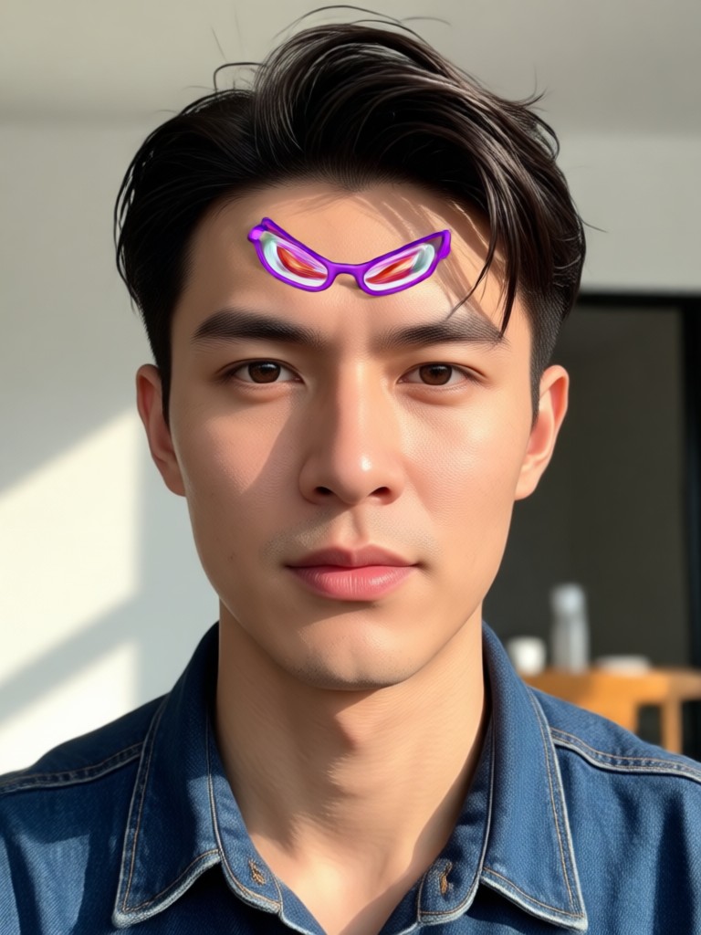 smiling portrait after AI gender change