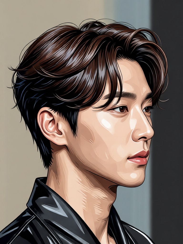 Hasil AI gaya rambut crop bertekstur