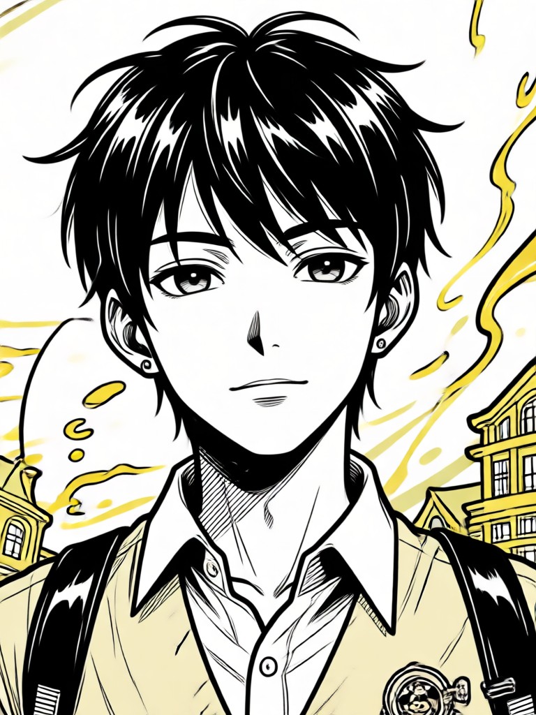 Shojo style AI character with flowing hair