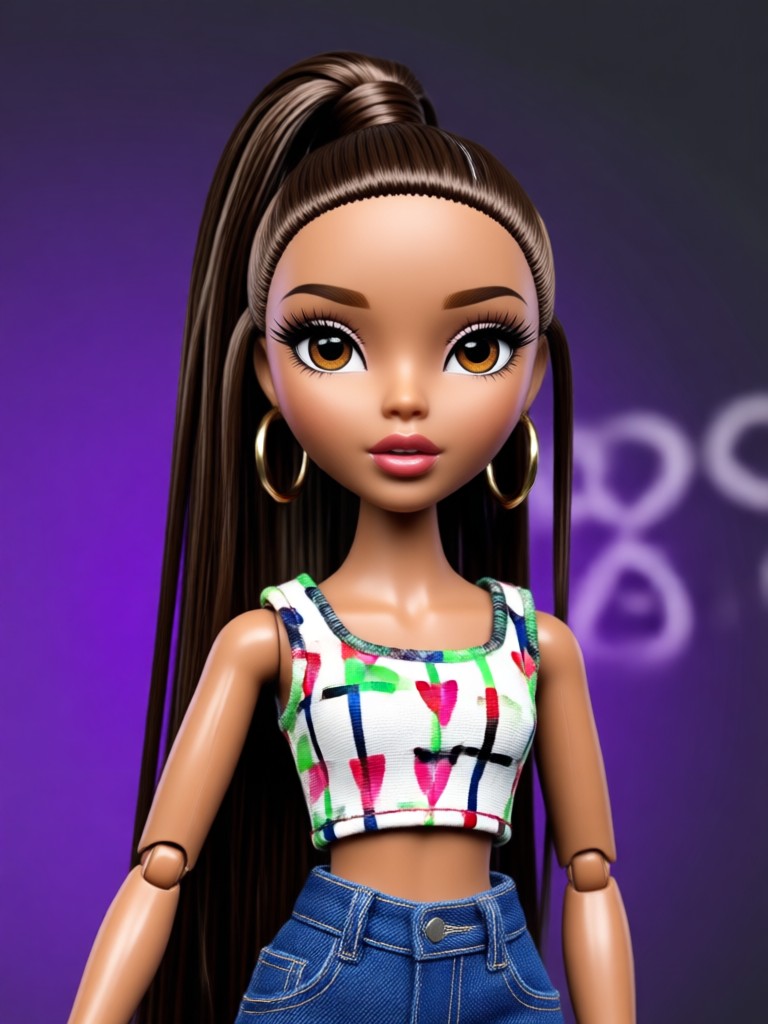 Royalcore Bratz doll transformation with tiara and gown