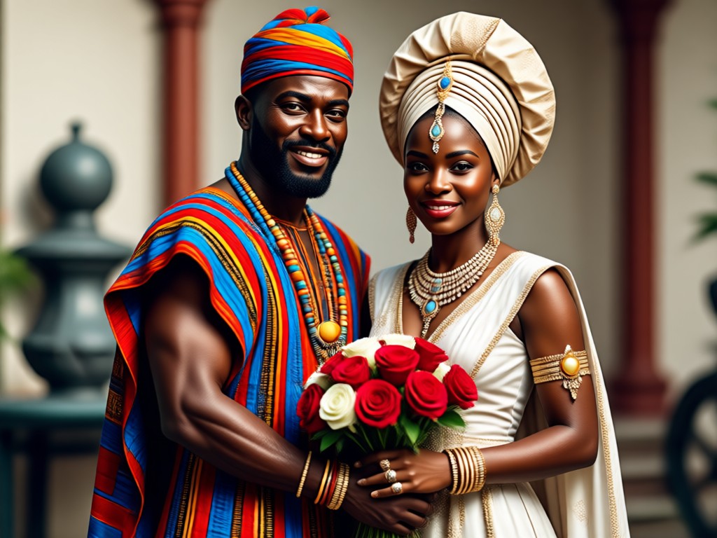 AI generated African cultural backdrop settings