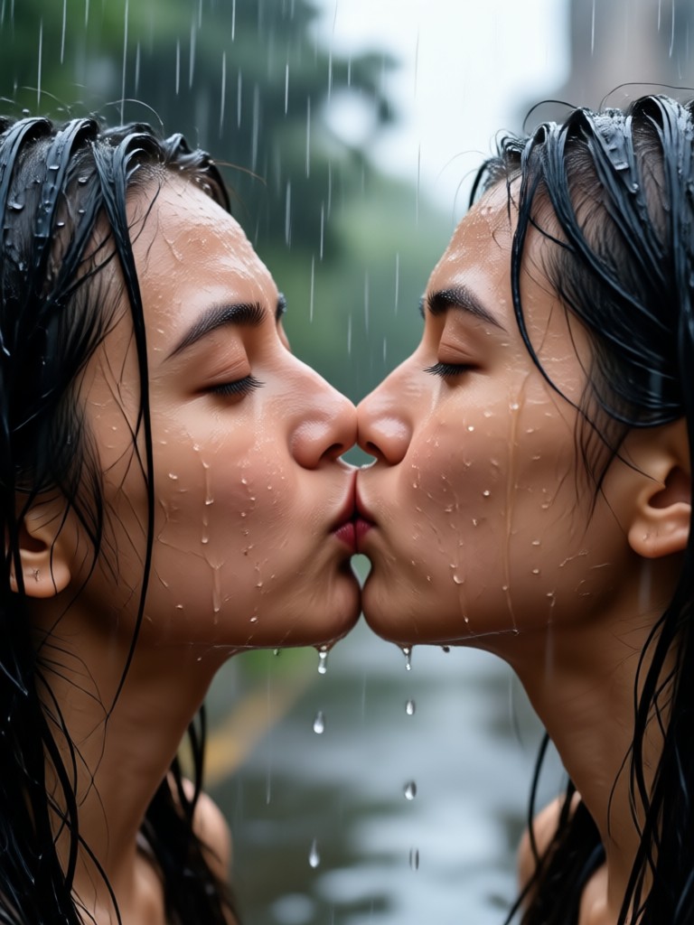 두 장의 사진 키스 애니메이션 메이커 결과