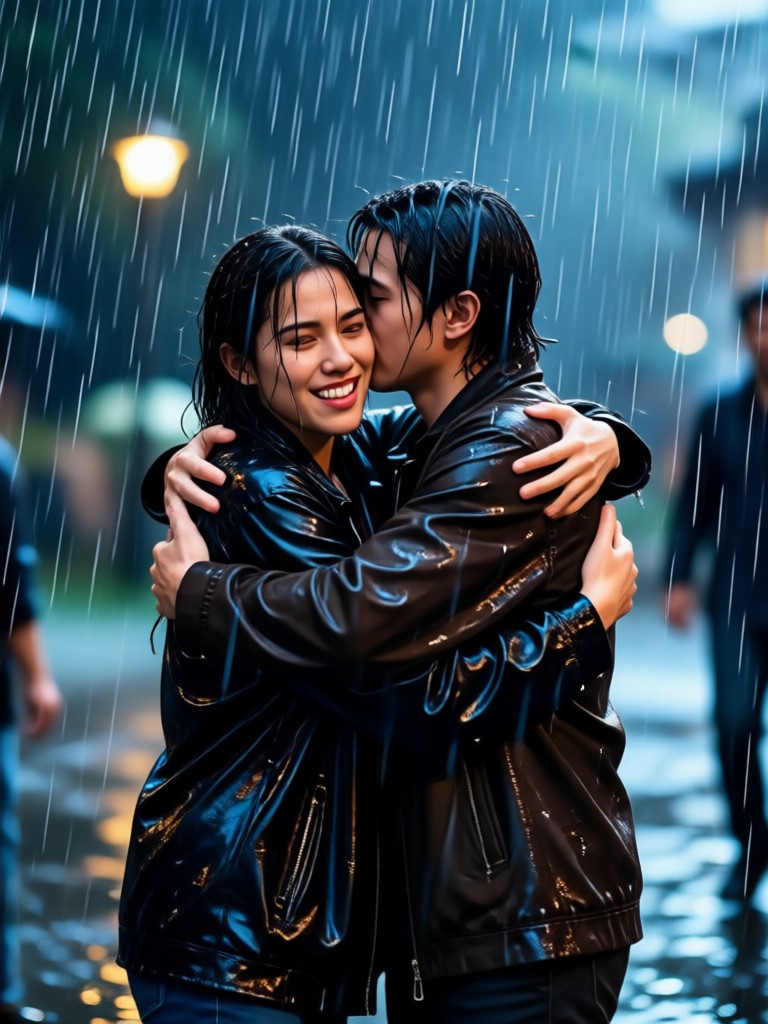 Cinematic Rain Station Hug