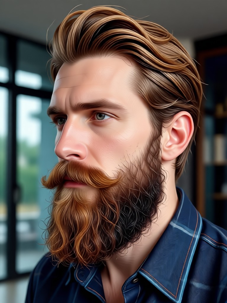 AI beard on different face shapes example