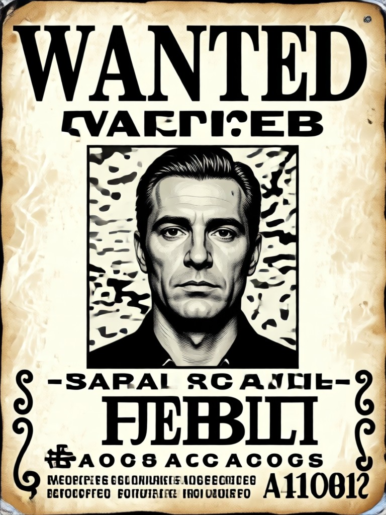 Realistic police sketch poster style