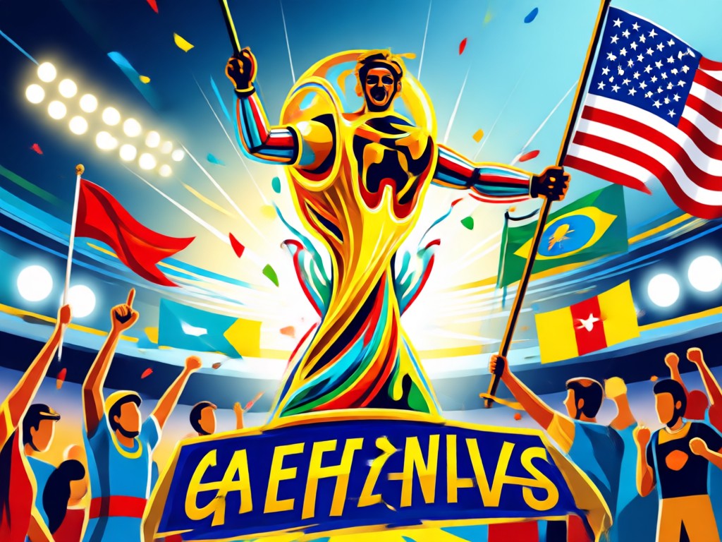 AI World Cup supporter poster with team jersey and badge