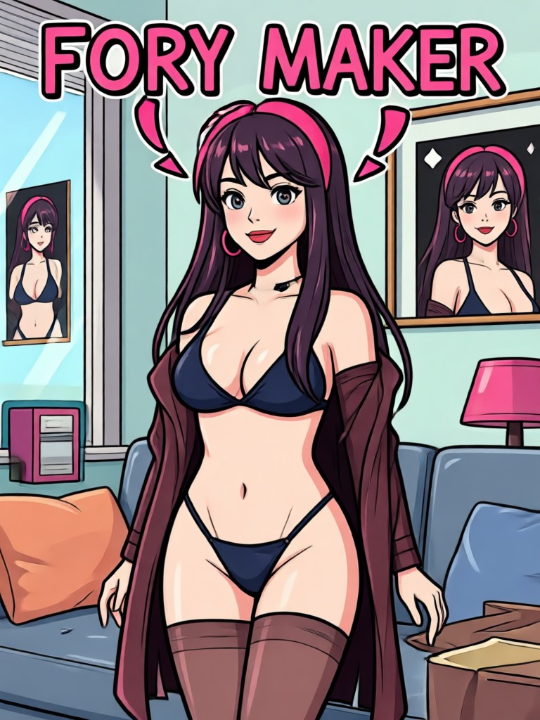 Anime-Stil Erwachsenen-Cartoon-Porträt