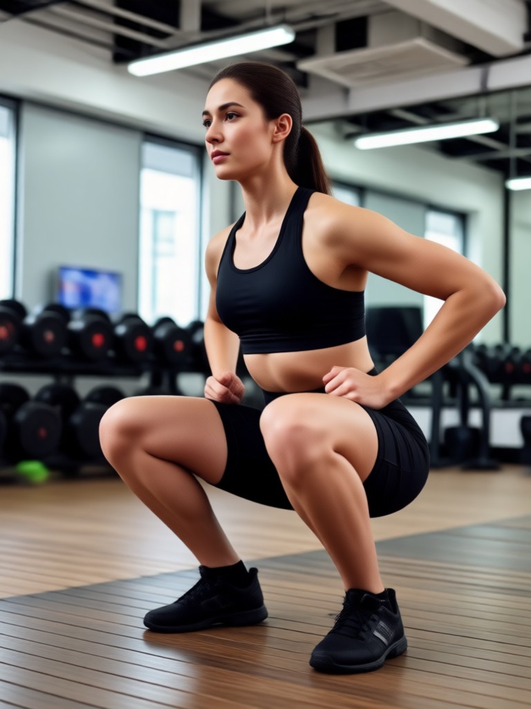 AI generated barbell back squat video still