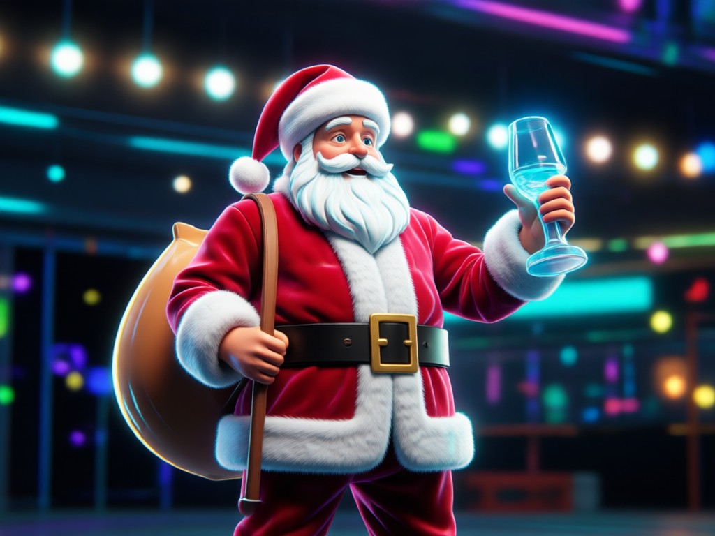 Mapeo facial con IA para transformación en Papá Noel